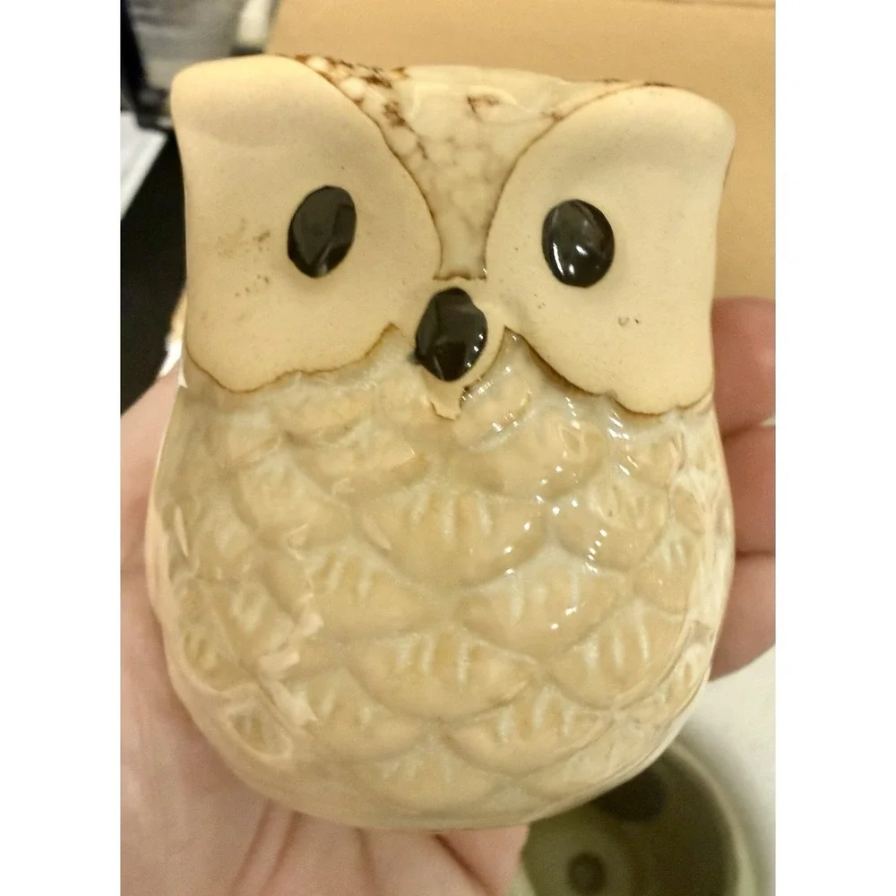 Adorable Mini Owl Planters Or Votive Candie Holders Set Of 6 New In Box